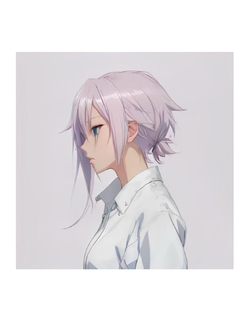 Soft Pastel Pink Anime Art Print - Unbranded